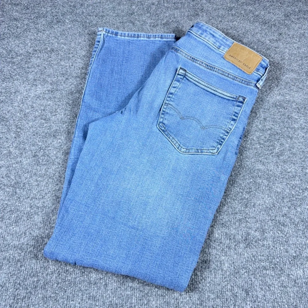 American Eagle Airflex+ Mens Jeans 32x34 Medium Wash Denim Stretch Straight Leg